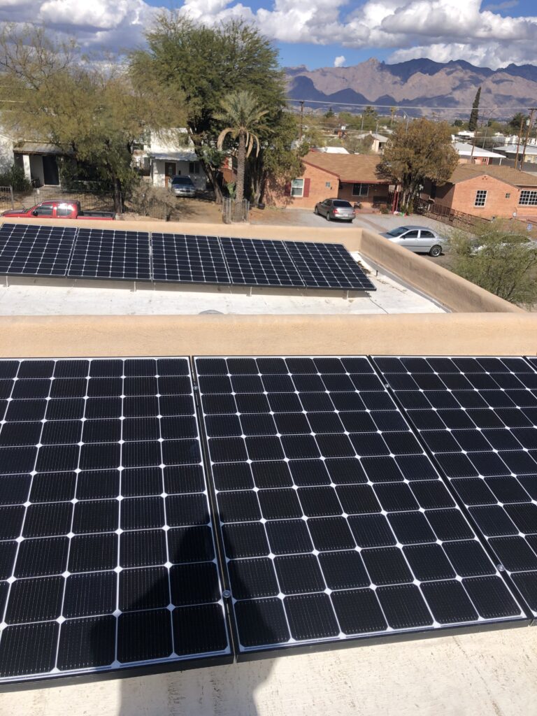 solar panels on the roof of a Tucson home
